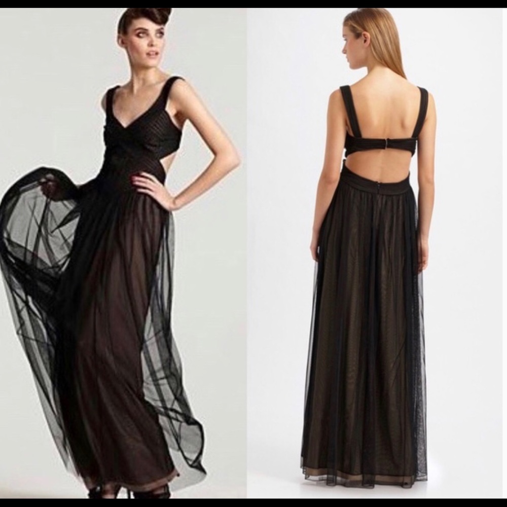 BCBGMaxAzria Mara Black Tulle Dress